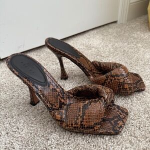 ASOS Brown Crocodile Heels - Size 11